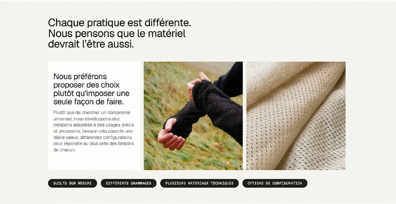 Section French Light Outdoor sur l’ajustement des équipements avant fabrication